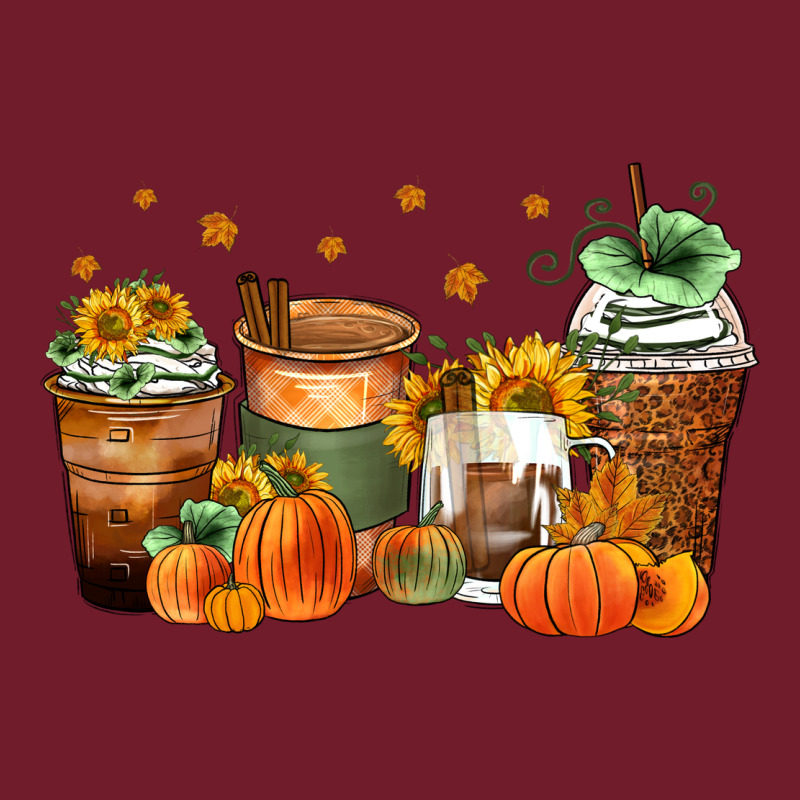 Fall Coffee Cups Zipper Hoodie by Zillion Design Studio | Teevron