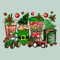 Christmas Tractor Coffee Cups Zipper Hoodie | Teevron