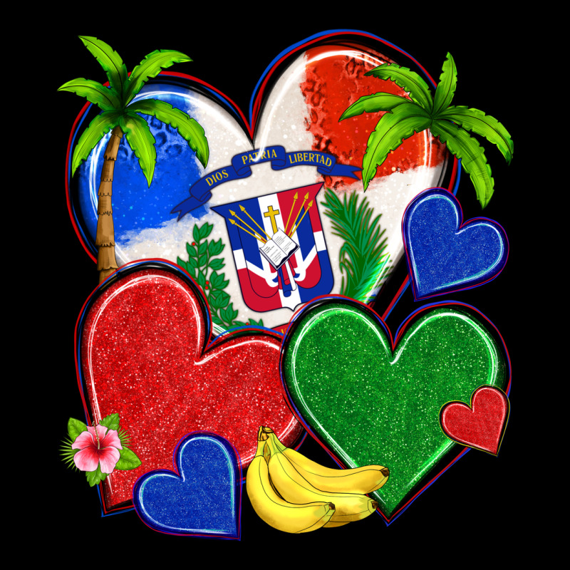 Dominican Repuclic Hearts Urban Hoodie by NancyCooperArtShop | Teevron