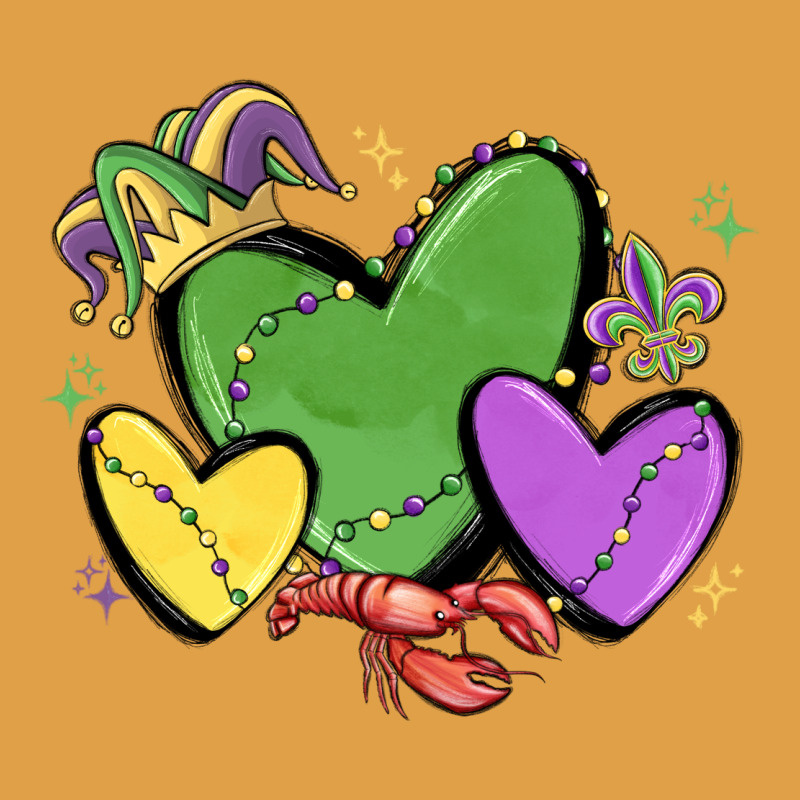 Mardi Gras Hearts Premium Hoodie by MaliasSmallBusiness | Teevron