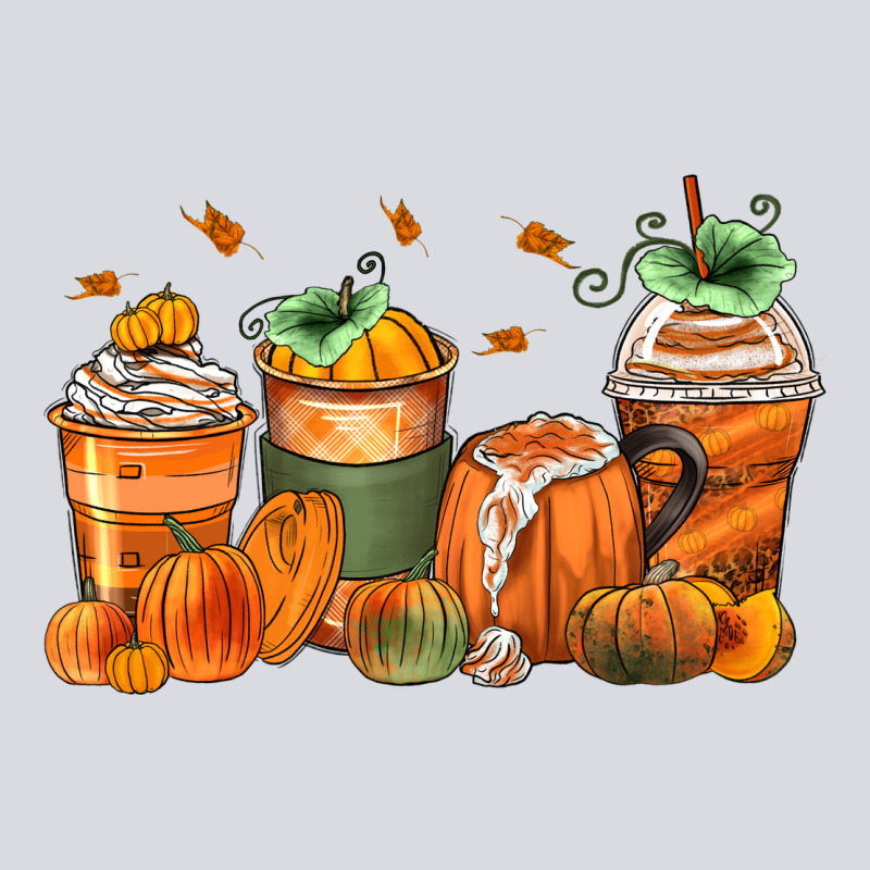 Pumpkins Coffee Cups Zipper Hoodie by Zillion Design Studio | Teevron