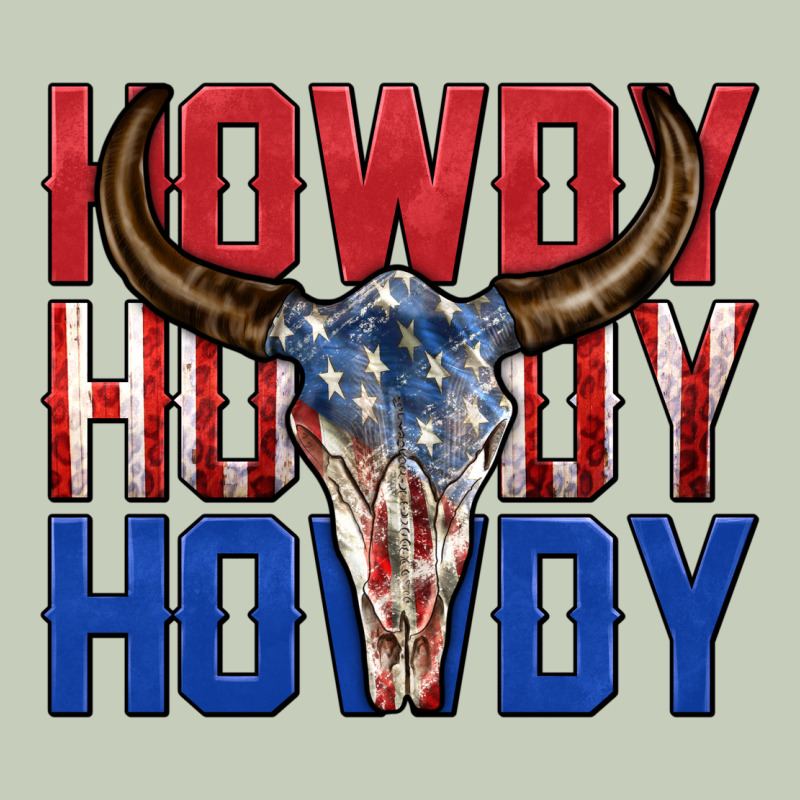 Howdy Howdy Howdy 4th Of July Bull Skull Billie Wi Long Sleeve Tee by texasbilliewilder | Teevron