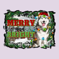 Merry And Bright Husky Farm  Background Classic Tee | Teevron