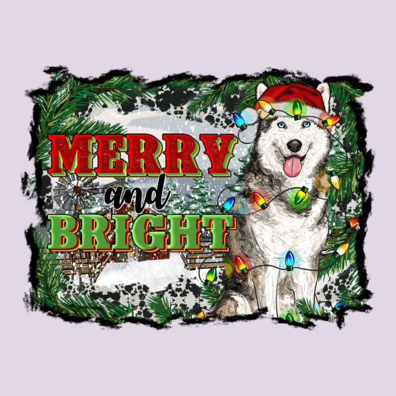 Merry And Bright Husky Farm  Background Classic Tee by RanaPortraitStore | Teevron