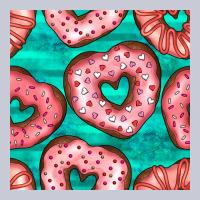 Valentines Day Heart Donuts Seamless Pattern Heavyweight Hoodie | Teevron