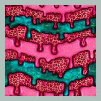 Valentines Day Leopard And Turquoise Gemstone Seamless Pattern Heavyweight Hoodie | Teevron