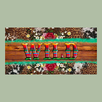 Western Wild And Floral Leopard  Cowhide Licanse Plate Urban Heavy Tee | Teevron