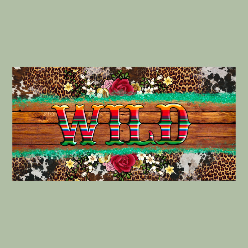 Western Wild And Floral Leopard  Cowhide Licanse Plate Urban Heavy Tee by Artiststas | Teevron