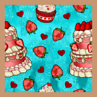 Valentines Day Cake And Strawberries Seamless Pattern Heavyweight Hoodie | Teevron