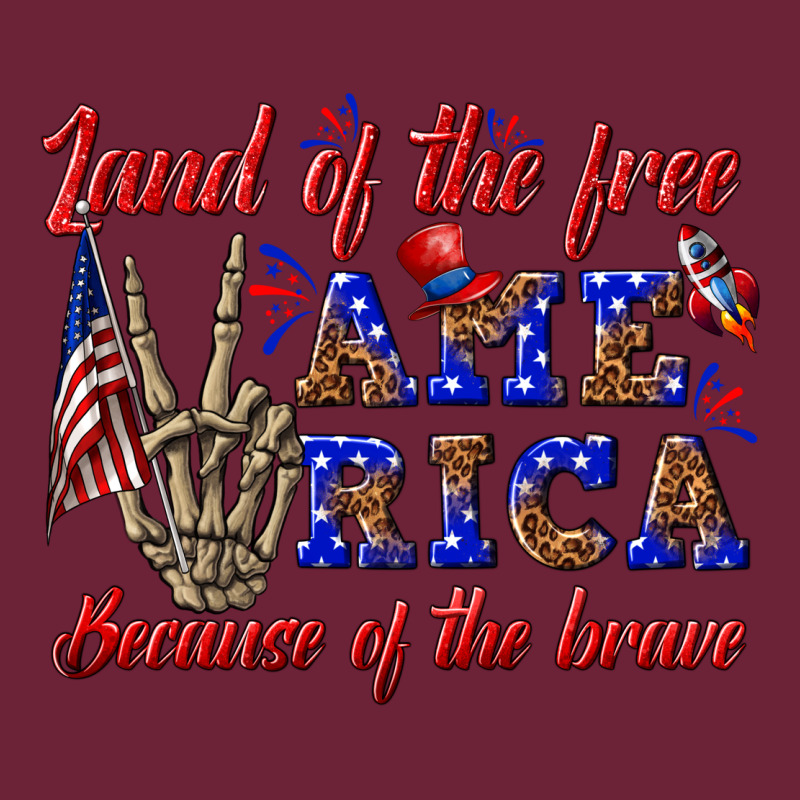 Land Of The Free America Because Of The Brave Long Sleeve Tee by texasbilliewilder | Teevron