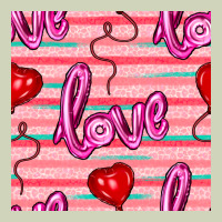 Valentines Day Heart And Love Balloons Seamless Pattern Heavyweight Hoodie | Teevron