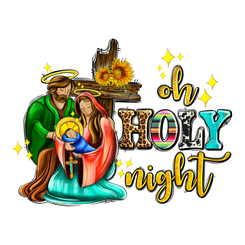 Oh Holy Night With Sunflower And Cross Premium Sweatshirt by AdoDesignShop | Teevron