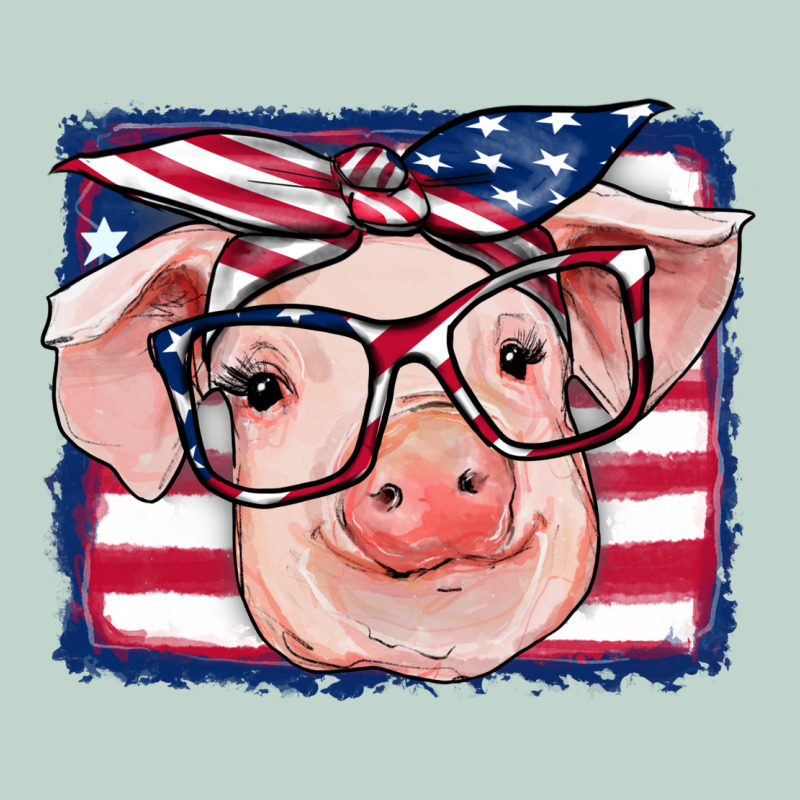 American Flag Pig Zipper Hoodie by RanaPortraitStore | Teevron
