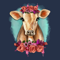 Floral Cow Premium Hoodie | Teevron
