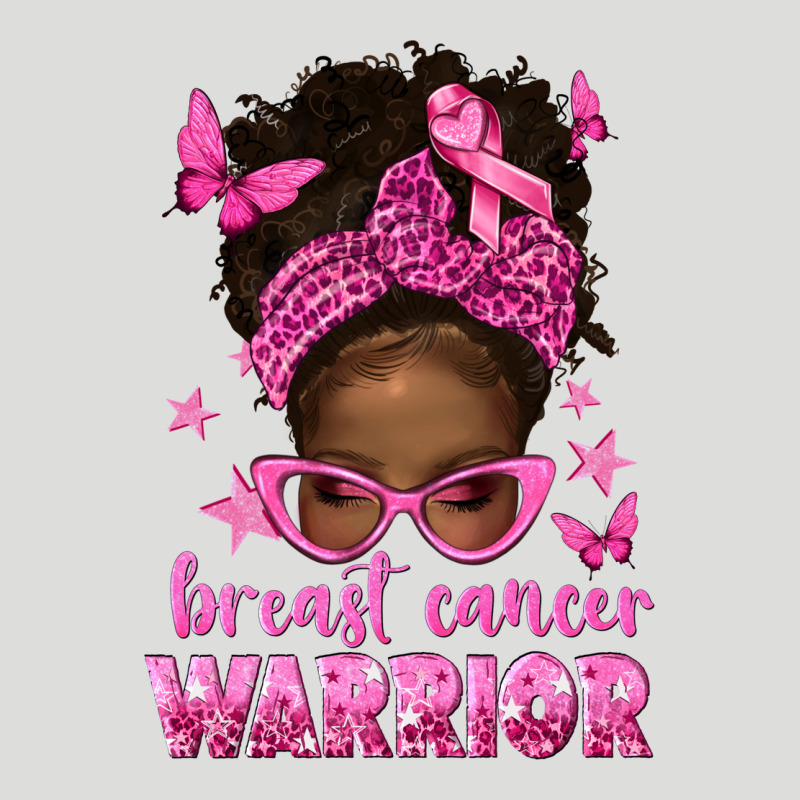 Afro Messy Bun Breast Cancer Warrior Zipper Hoodie by texasbilliewilder | Teevron