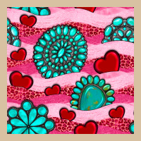 Valentines Day Turquoise Gemstone  And Hearts Heavyweight Hoodie | Teevron