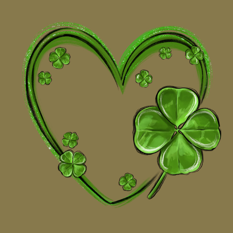 St Patricks Day Shamrock Heart Premium Hoodie by MaliasSmallBusiness | Teevron