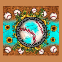 Baseball Turquoise Sunflower Heavyweight Hoodie | Teevron