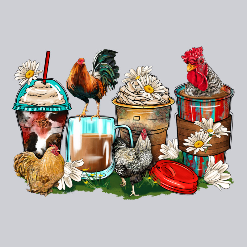 Rooster Coffee Cups Classic Tee by Zillion Design Studio | Teevron
