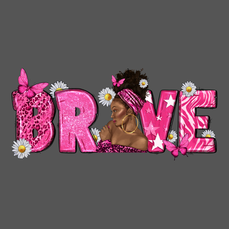 Breast Cancer Brave With Afro Woman Zipper Hoodie by texasbilliewilder | Teevron