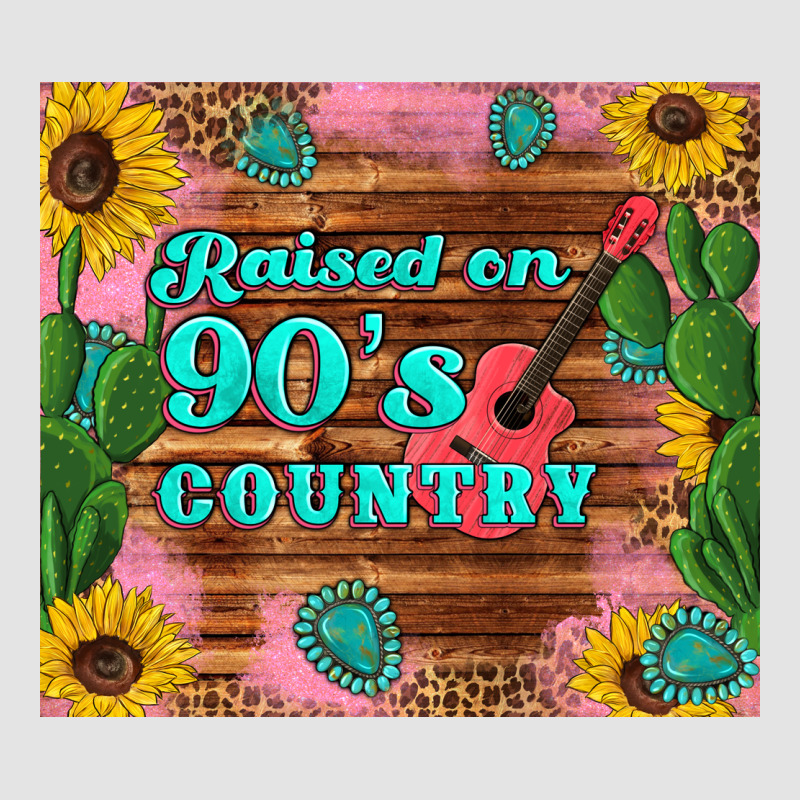 Raised 90's Country Guitar Cactus Sunflower's Premium Sweatshirt by Artiststas | Teevron