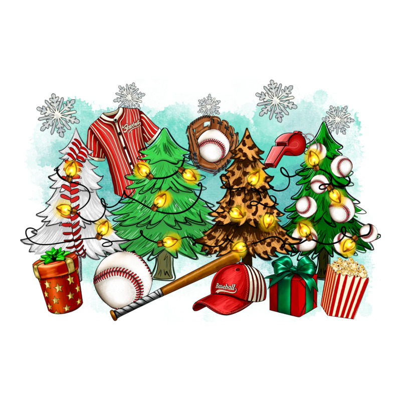 Christmas Trees With Baseball Long Sleeve Tee by Zillion Design Studio | Teevron