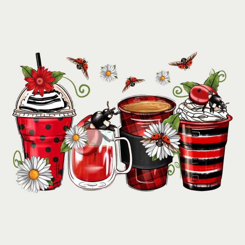 Ladybug Coffee Cups Zipper Hoodie by Zillion Design Studio | Teevron