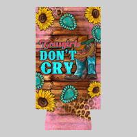 Cowgirls Don't Crty Boots Hat Sunflowers 12 Oz Can Cooler  (slim) Premium Sweatshirt | Teevron