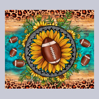 Football Leopard Turquoise Sunflower Heavyweight Hoodie | Teevron