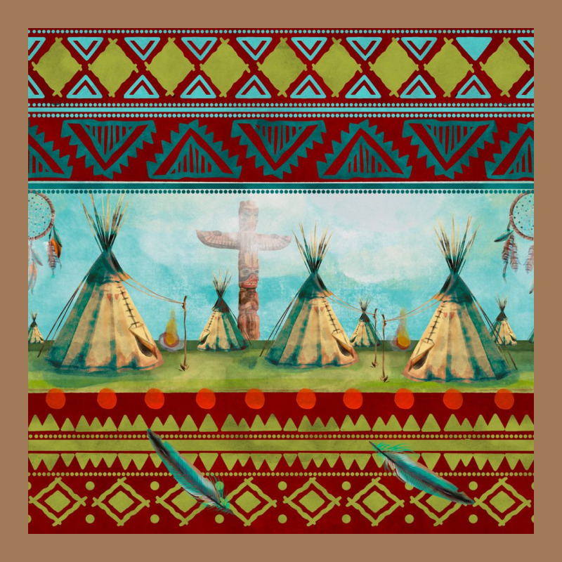 Teepe Tent Dreamcatcher Totem Pole Seamless Patter Classic Tee by FaDigitalArtStudio | Teevron