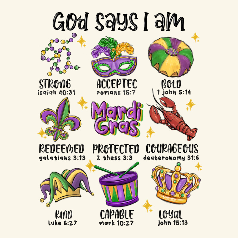 God Says I Am Mardi Gras Premium Hoodie by MaliasSmallBusiness | Teevron