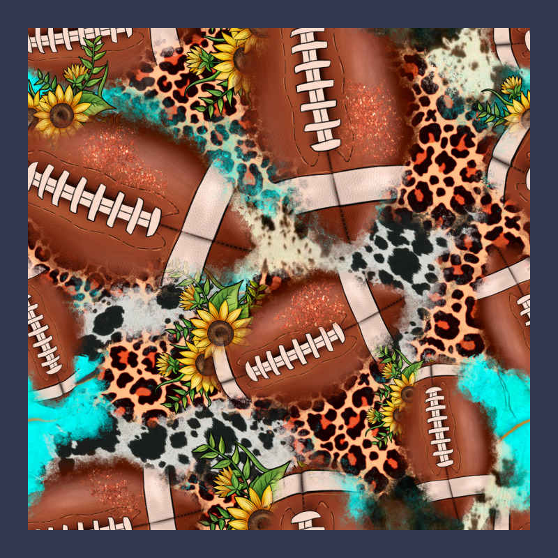 Football Leopard Turquoise Cowhide Sunflower Seamless Pattern Heavyweight Hoodie by JahusDesignShop | Teevron