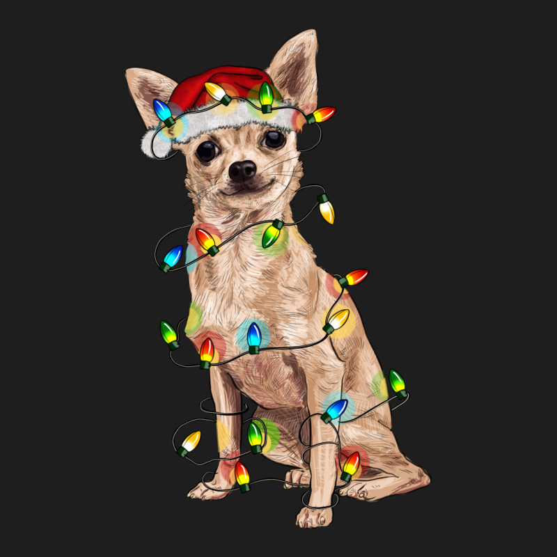 Chihuahua With Christmas Lights Classic Tee by RanaPortraitStore | Teevron