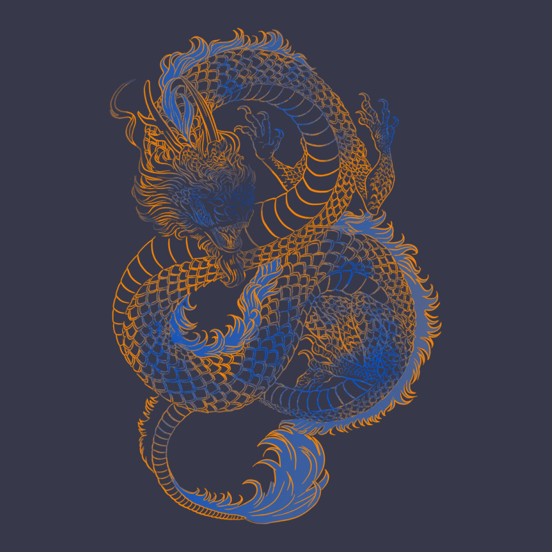 Blue And Orange Dragon Long Sleeve Tee by RanaPortraitStore | Teevron