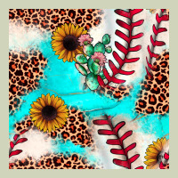 Baseball Leopard Turquoise Cactus Sunflower Seamless Pattern Heavyweight Hoodie | Teevron