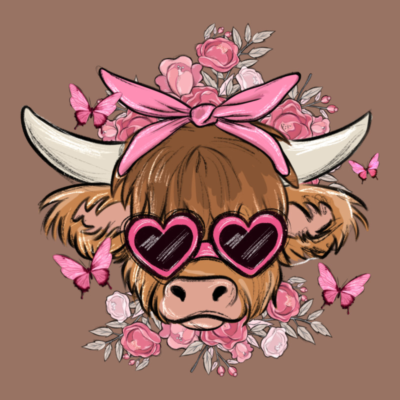 Cow With Flowers And Butterflies Premium Hoodie by MaliasSmallBusiness | Teevron