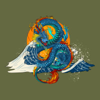 Blue Dragon Ocean Waves And Sun Long Sleeve Tee | Teevron