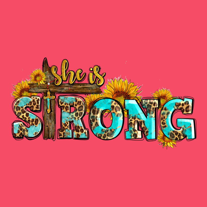 She Is Strong With Cross Premium Sweatshirt by AdoDesignShop | Teevron