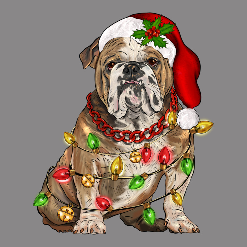 Christmas English Bulldog Vintage Tee by BarkalooDesign | Teevron