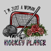 I'm Just A Woman Who Loves Her Hockey Player Premium Tee | Teevron