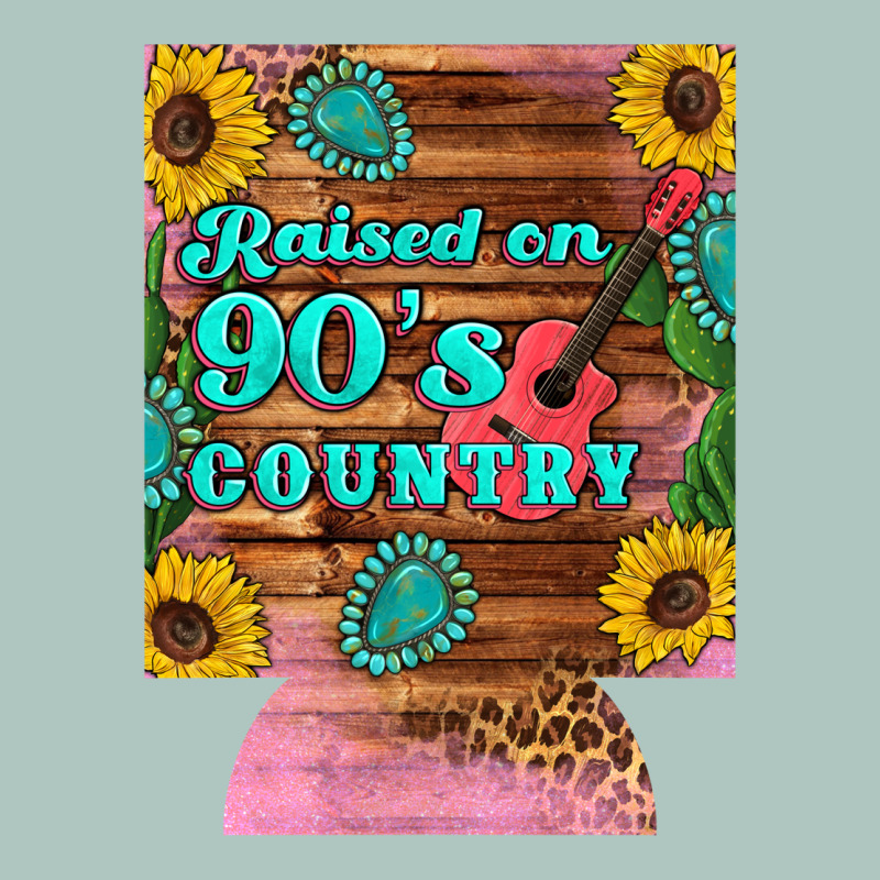 Raised 90's Country Guitar Cactus Sunflower's 12 Oz Can Cooler (regula Premium Sweatshirt by Artiststas | Teevron