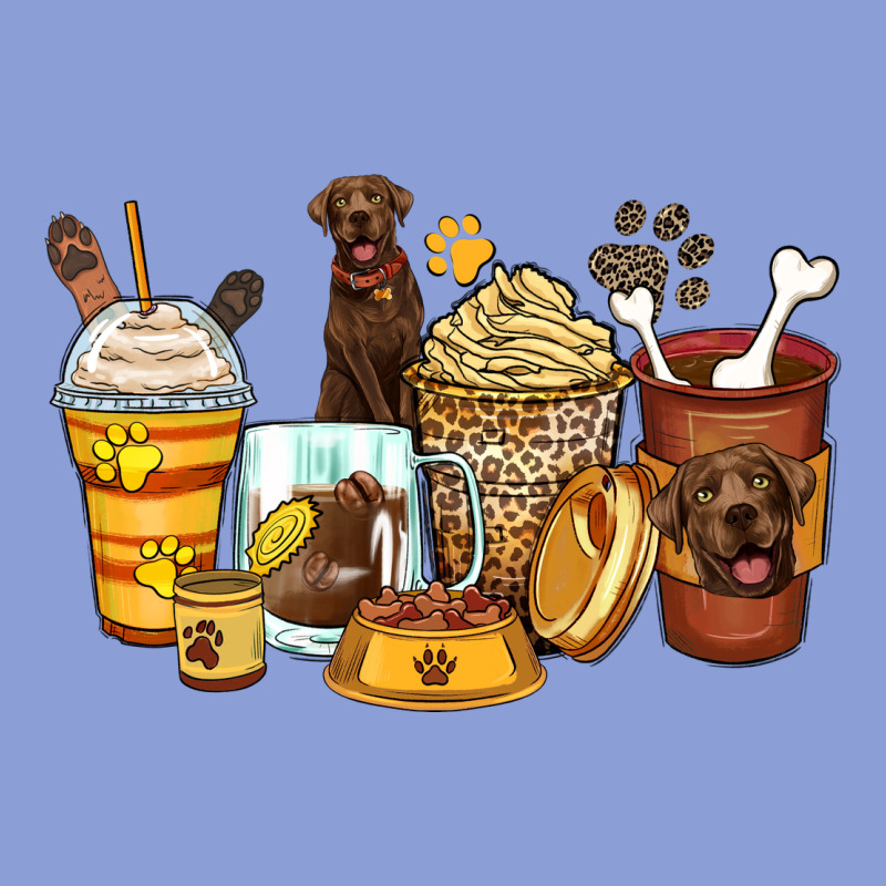Labrador Retriever Coffee Cups Long Sleeve Tee by Zillion Design Studio | Teevron