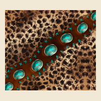 Leopard Gemstone Leather Ladies Tee | Teevron