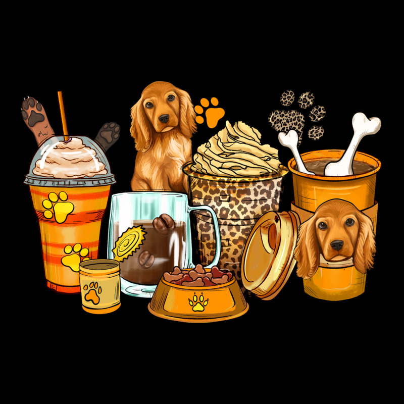 Cocker Spaniel Coffee Cups Long Sleeve Tee by Zillion Design Studio | Teevron