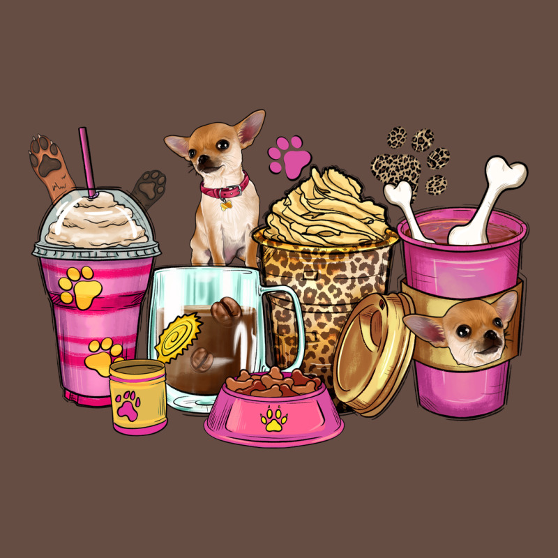 Chihuahua Coffee Cups Long Sleeve Tee by Zillion Design Studio | Teevron