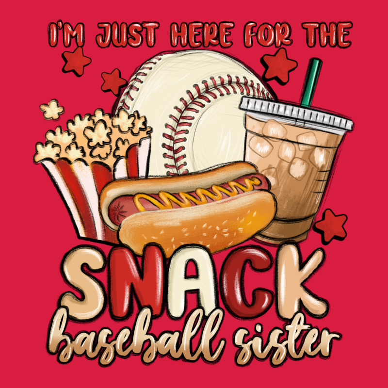 I'm Just Here For The Snack Baseball Sister Premium Hoodie by MaliasSmallBusiness | Teevron
