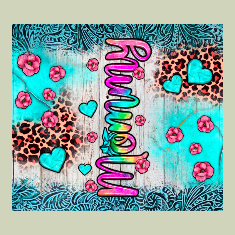 Mommy Leopard Turquoise Heavyweight Hoodie by JahusDesignShop | Teevron