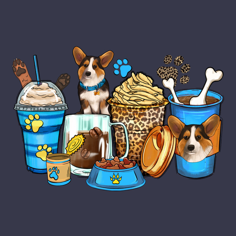 Corgi Coffee Cups Long Sleeve Tee by Zillion Design Studio | Teevron