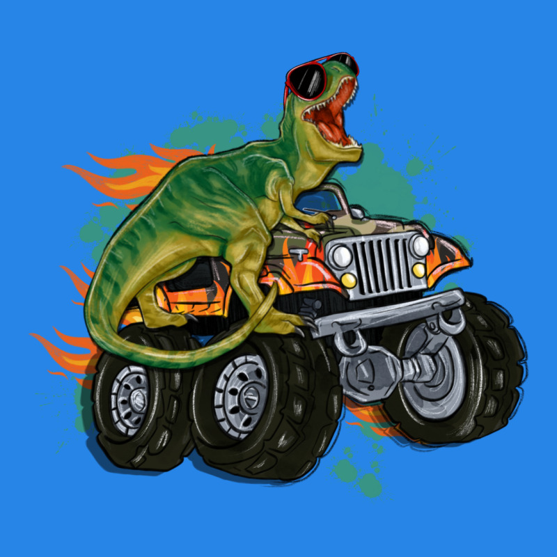 Monster Truck And T Rex Dinosaur Premium Hoodie by MaliasSmallBusiness | Teevron