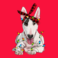Bull Terrier With Christmas Lights Classic Tee | Teevron